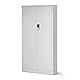 Aktenschrank mit Zahlenschloss C003 Metallschrank Stahlschrank Pulverbeschichtung 185 cm x 90 cm x 40 cm (Grau)