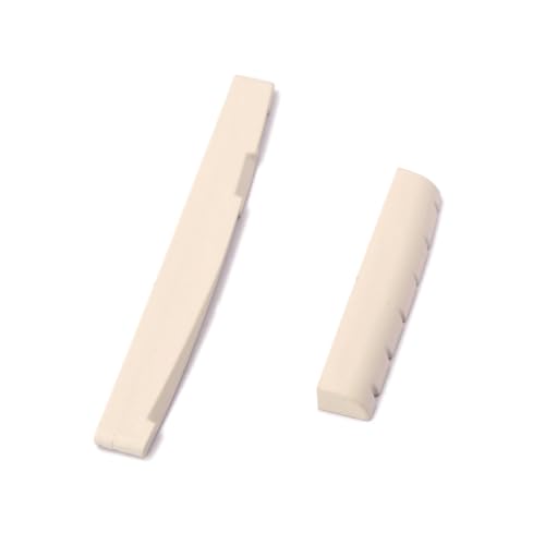 Levemolo Guitar Nut Saddle Kit Bone Replacement for Acoustic Guitar Easy to Cut Improve Sound Quality