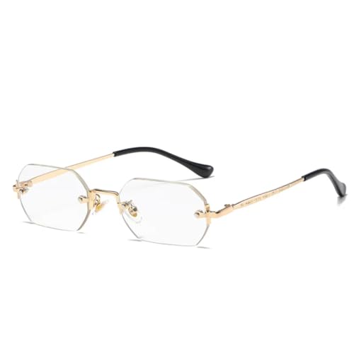 Lunettes de soleil rétro punk UV400 verres dégradés sans monture