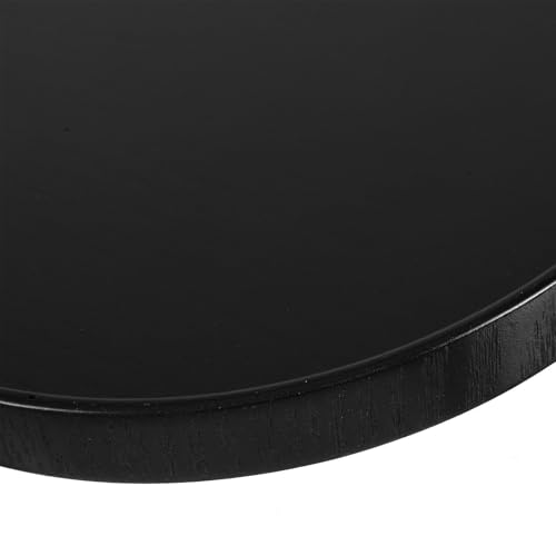 Bandeja redonda de madera negra VILLCASE juego de 2 piezas de 8 pulgadas para mesa de café 4