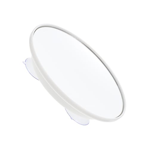 ibasenice Espejo de Maquillaje Ventosas Potentes en Acrílico Blanco Aumento 10x Diseño para Fijación para Baño y