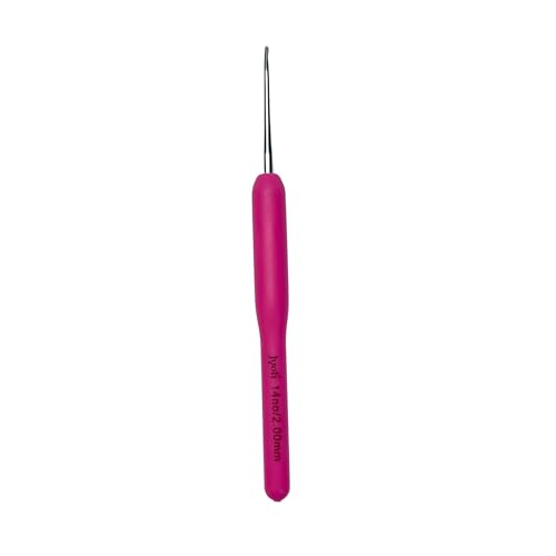 Image of Ushaworks Crochet Hook Soft Grip Crochet Needle with Aluminum Hook - Comfortable Yarn Tool for Crochet Needles, Knitting Needles, Crochet Kit, Knitting Kit, Knitting Needle Set, Crochet Needle, Crochet Set 1 Pcs (Crochet hook, 14no /2MM)