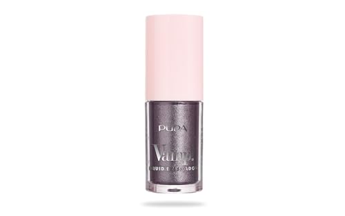 Pupa Milano Vamp! Liquid Eyeshadow - Shimmer Finish, Ultra-Adherent, and Lightweight - Ophthalmologically Tested - 012 Anthracite - 0.13 oz