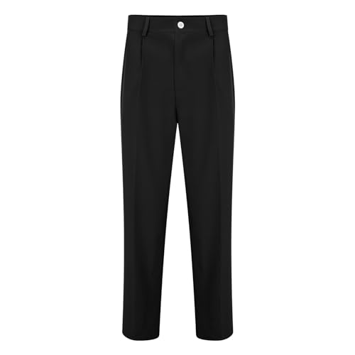 Suit Pants for Men Business Casual Loose Fit Straight Leg Fall Work Dress Pants Button Zipper Fly Long Trousers2