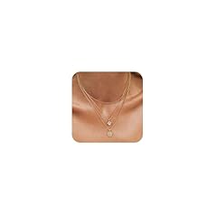 Square zircon pendant necklace
