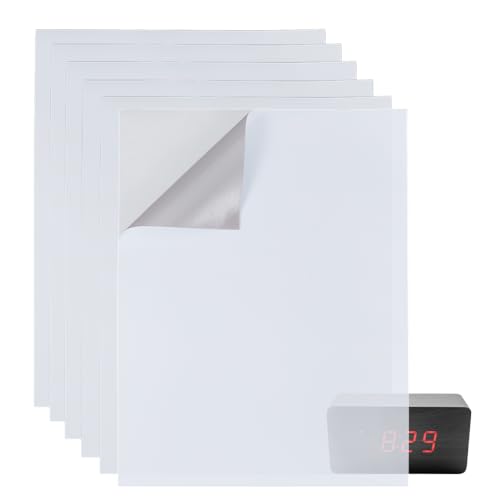 BENECREAT 7 Sheets LED Light Blocking Stickers, 6.7x5.1 Inch White Adhensive Light Filters, Light Dimming Sheets, Blackout Light Stickers for Electronics, Alarm Clock, Radio, Cable Box, Monitor