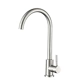 WHAMVOX Edelstahl Küchenarmatur mit Einhebelmischer Schwenkbarer Hoher Auslauf Gebürstete...