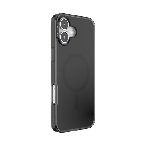 Image of PopSockets iPhone 16 Plus Case Compatible with MagSafe, Phone Case for iPhone 16 Plus, Wireless Charging Compatible, Case Only - Black Translucent