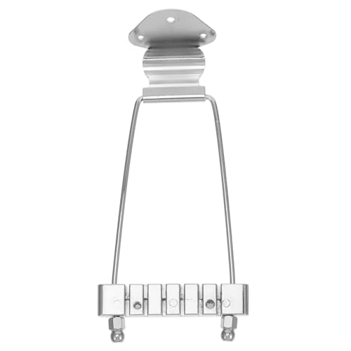 BESPORTBLE Professional String Guitar Tailpiece Durable Silver for Archtop Guitars String Spacing Replacement for Upgrading Repairing Old Parts