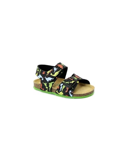 Sandales Grunland Afre SB1749 noir multi avec semelle re-soft contre les pieds fatigués