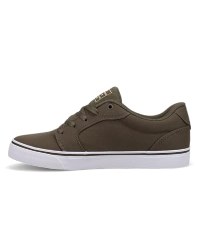 DC Men's Anvil TX Skate Shoe, Light Olive, 12.5