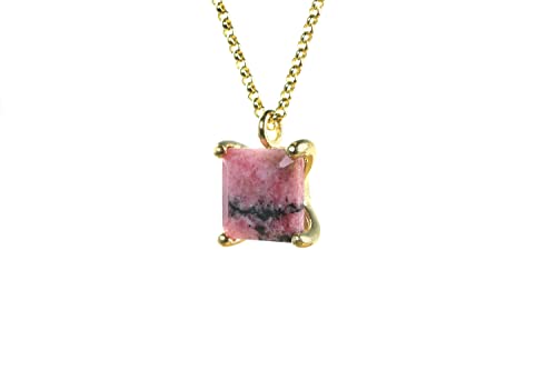 Collier de Rhodonite Anemone ajustable pour en finir avec les bijoux standards de contrefaçon
