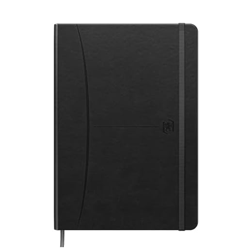 Oxford Signature, Cuaderno A5 a Rayas, Tapa Extradura Cosida, 80 Hojas, Color Negro