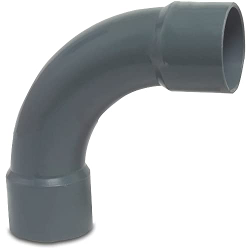 STEMAX-Wassertechnik: PVC-Klebefittings, Bogen 90°, klebemuffe x klebemuffe, Größe: 50mm x 50mm