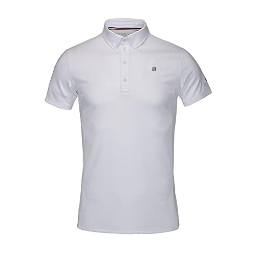 Polo de concours Kingsland Classic homme vêtement équitation blanc taille L