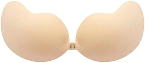 MIVAIUN 2 stuks rugloze plakbeha, strapless beha, push-up onzichtbare beha voor vrouwen, herbruikbare backless strapless kleverige plakbeha, voor alle rugloze kleding, Huidkleur, C