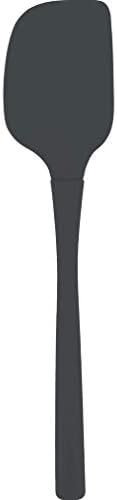 Tovolo Silicone Spatula for Cooking Baking Mixing Scraping Bowls Heavy Duty Dishwasher Safe Large Long Handle BPA Free One Piece Silicone Spatula Kitchen Utensil Heat Resistant, Charcoal Gray image 3