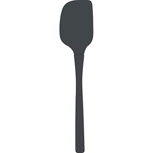 Tovolo Silicone Spatula for Cooking Baking Mixing Scraping Bowls Heavy Duty Dishwasher Safe Large Long Handle BPA Free One Piece Silicone Spatula Kitchen Utensil Heat Resistant, Charcoal Gray