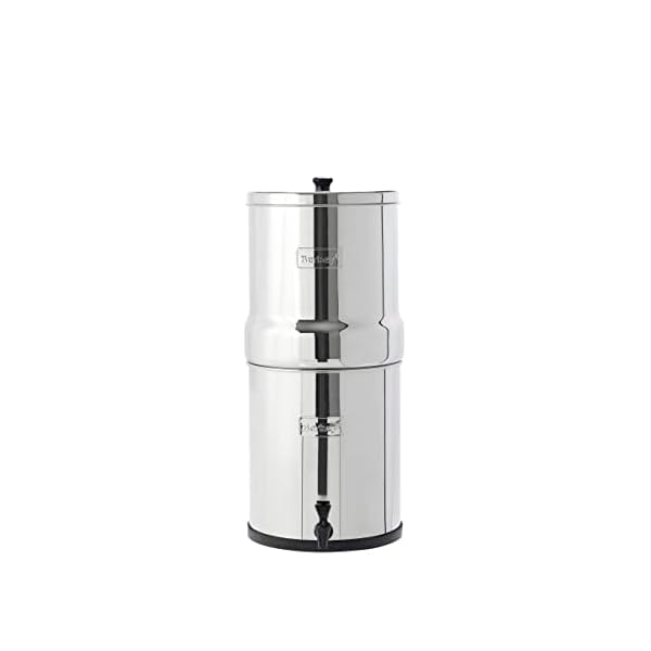 Big Berkey Gravity-Fed Stainless Steel Countertop Water Filter System 2.25 Gallon with 2 Authentic Black Berkey Elements BB9-2 Filters