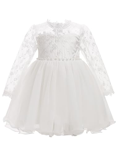 FYMNSI Baby Taufkleid M�dchen Langarm Spitzenkleid Prinzessin T�t�...