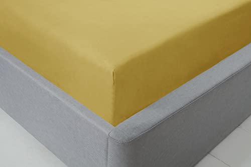 Emma Barclay Lyla Fitted Sheet in Ochre - Double, Yellow - Image 4