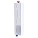 Calentador de Agua Electrico Instantaneo 220V, Mini Calentador de Agua Eléctrico Sin Tanque con Válvula de Alivio de Presión Calentador de Agua Portátil con Luz Led Para Cocina Baño(Blanco)