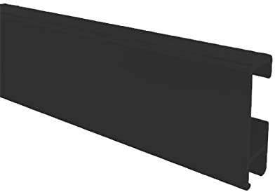 Clip-Rail Gallery Picture Hanging System clip rail Wall Mounted cliprail BLACK WHITE SILVER WALNUT BEECH INCLUDING FIXINGS (BLACK, 2 METER (6 Feet 6 Inches))