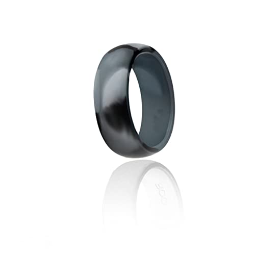 Set de 4 anillos de silicona para parejas gris camuflado miniatura 1