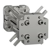 Pilar cuádruple G IP55 Schneider cuadrado ideal para iluminar jardines