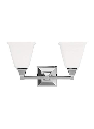Image of Sea Gull Lighting 4450402EN3-05 Denhelm Two-Light Wall / Bath Vanity Style Lights, Chrome