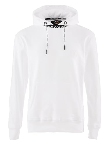 Carlo Colucci Basic Kapuzensweatshirt Weiß 3XL