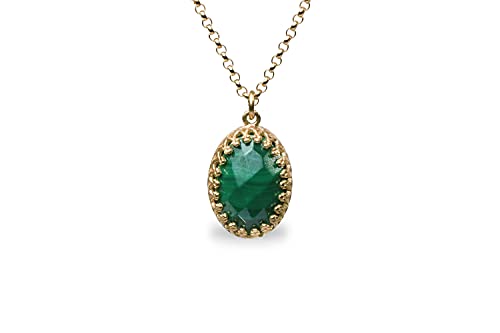 Collier de malachite or 14k véritable fait main et durable - 3
