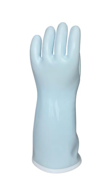 LANON Gants de cuisine en silicone liquide, résistants à la chaleur avec doigts, de qualité alimentaire, imperméables, bleu ballade, taille L