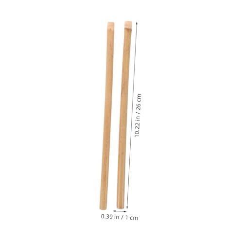 BESPORTBLE 1 par de baquetas duraderas de bambú para batería jazz y práctica de marcha miniatura 2