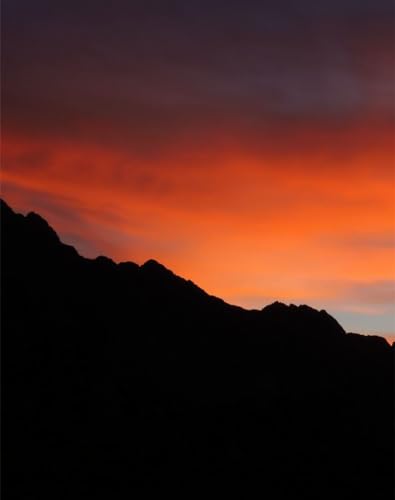 THISIT DIY Pintura al óleo Kit con Pinceles y Pinturas,Montañas,puesta de sol,horizonte-16 * 20 Pulgadas con marco de madera