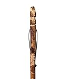 Handmade Walking Stick Carving of Bear and Wood Spirit, 60