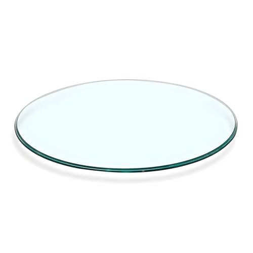 XOBRJQZ Round Glass Table Top, 8mm Thick Tempered Clear Pencil Edge Polish, for Dining Table, Coffee Table, Office Table, Side Table(650mm(26In))