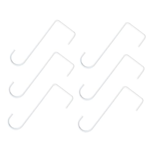 EPIGEIST 6個 アイアン製ガーデンフラワーバスケットフック 縦型吊り下げデザイン コンパクト省スペース フェンスやの花鉢掛け用 簡単取付け