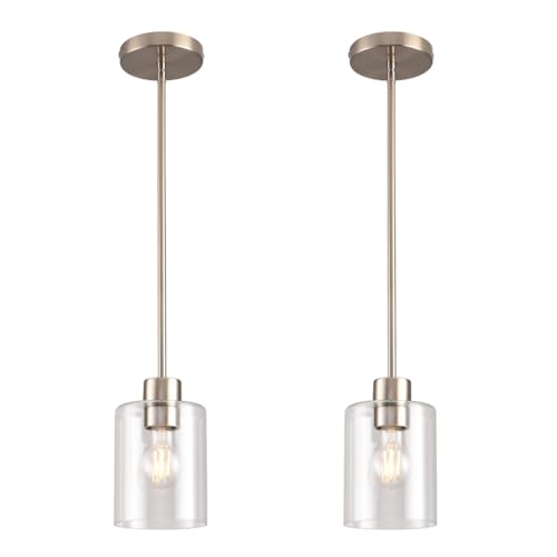 Brushed Nickel Pendant Lights,Modern Farmhouse...