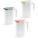 K&G PF124761_x3 Lot de 3 pichets en plastique sans BPA Menthe, rose et taupe avec couvercle en plastique sans BPA 1,6 l