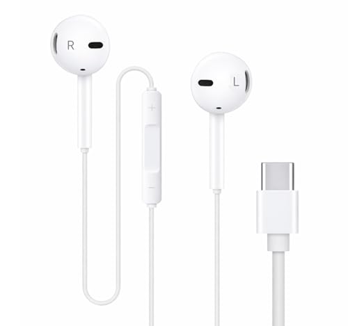 Image of Earphone Compatible for iPhone 15 /15 Pro /16 Pro /17 Pro | Type-C Wired Headphones with Balanced Sound, Smooth Playback & Noise Reduction