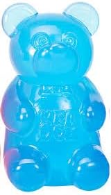 Schylling NeeDoh Gummy Bear - Sensory Fidget Toy with Jelly-Like Filling - 3.5" Tall - Blue (Pack of 1)