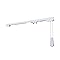 Binario Per Tende A Soffitto 100cm - Alluminio Bianco Con Ganci Ogni 10cm
