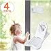 Sliding Door Lock for Baby Safety, Proof Child Pet Doors/Closets/Windows Lock, Childproof Your Home with No Screws or Drills - 4 Pack