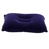 OUNONA 4 Piezas Almohadas Inflables Cuadradas de PVC para Camping de Portátiles y Ergonómicas para Viajes y Actividades Color Azul Oscuro