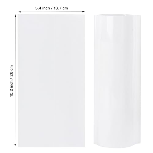 Image of 5.4 x 10.2 Inch White Sublimation Shrink Wrap Sleeve for 20 OZ Sublimation Skinny Tumbler and Other Suitable Blanks,Heat Transfer Shrink Wrap Sleeve for Print by Oven, 50 Pcs Shrink Wrap Film