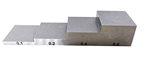 Step Gauge Block acero 1018 con espesores 0.1'' 0.2'' 0.4'' 0.6'' para calibración en prueba ultrasonica miniatura 3