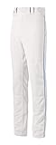 Mizuno Youth MVP Pro Piped Pant, White-Royal, Youth X-Large
