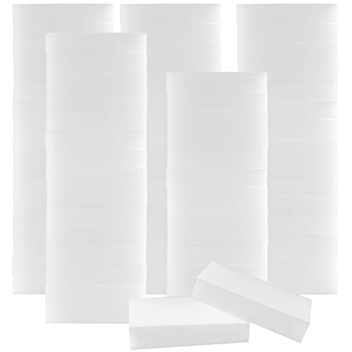 HAKZEON 100 Pack Magic Eraser Sponge, Multi-Functional Melamine Foam Cleaner, Magic Cleaning Sponge for Wiping Dirt Stain Grime and Marks from Most Household Surfaces 100 x 60 x 20 mm