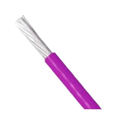 2/5/10m 22/20AWG PTFE Electronic Wire Silver Plated Insulated Audio Headphone Signal Copper Cable(Purple,2m 22AWG)